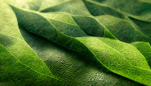 3D Render Abstract of Green Leaf Texture Background Natural background and wallpaper