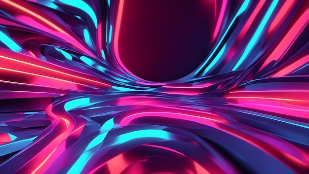 3d render abstract minimal neon background pink blue