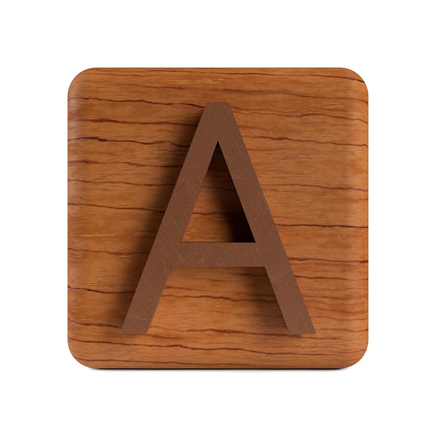 3d render the alphabet letter a