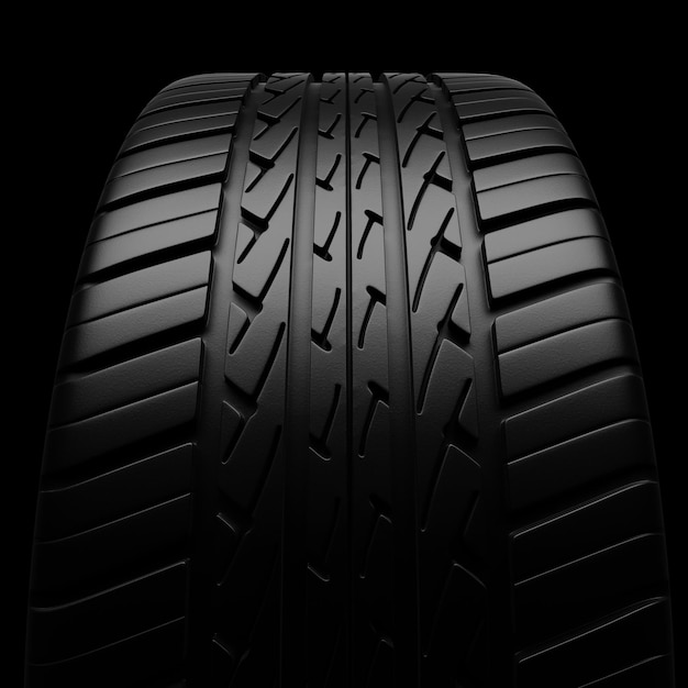 3d Render Automobile tires (clipping path)