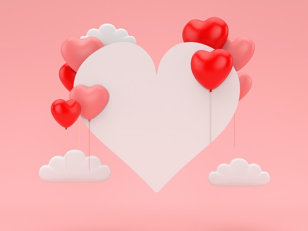 3d render background for valentine's day.abstract scene for display product.