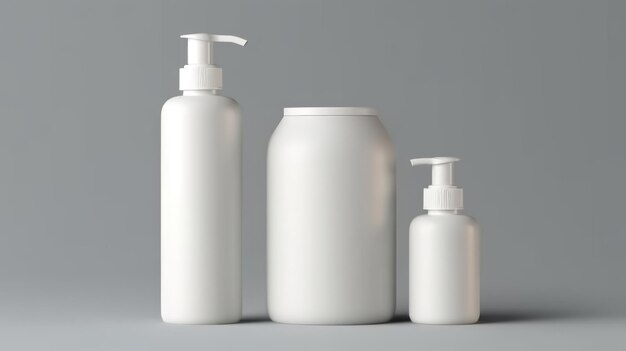 3d render of blank cosmetics skincare product or pack Generative ai