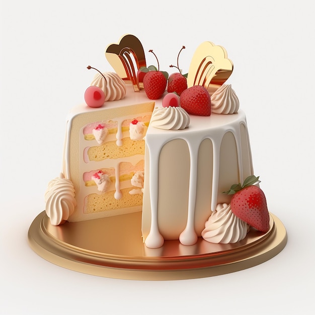 3D Render Cake