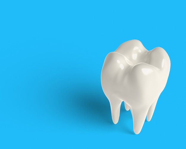 3d render clean tooth, Whitening, clipping part