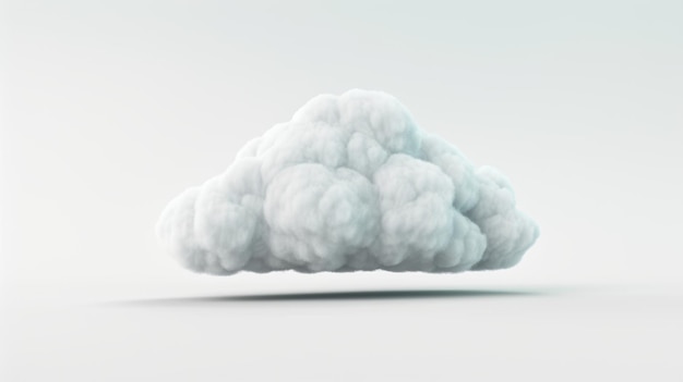 Photo 3d render of a cloud floating