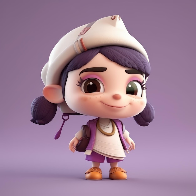 3d Render Of Cute Vianca