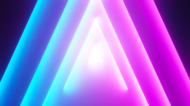 3d render of flash neon and light glowing on dark scene Speed light moving lines