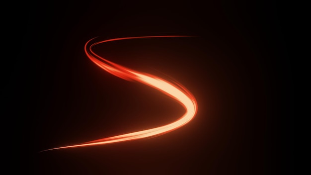 3d render of flash neon and light glowing on dark scene Speed light moving lines