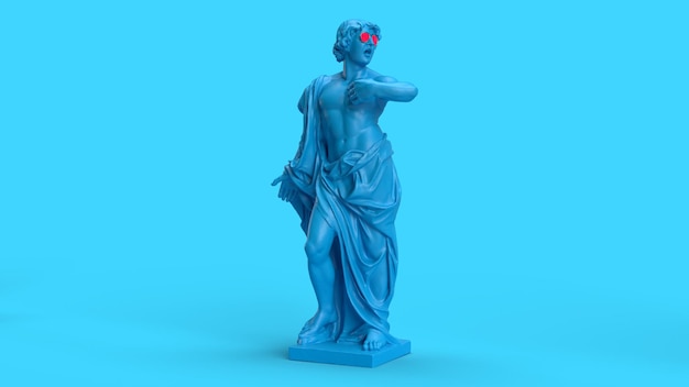 3d render a fulllength figure is an emotional sculpture