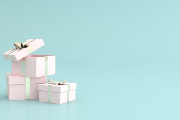 3D render of gift boxes