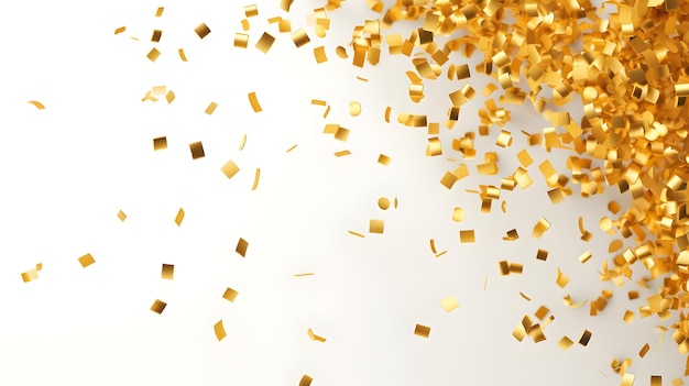 3d render of golden confetti on transparent UHD Wallpaper