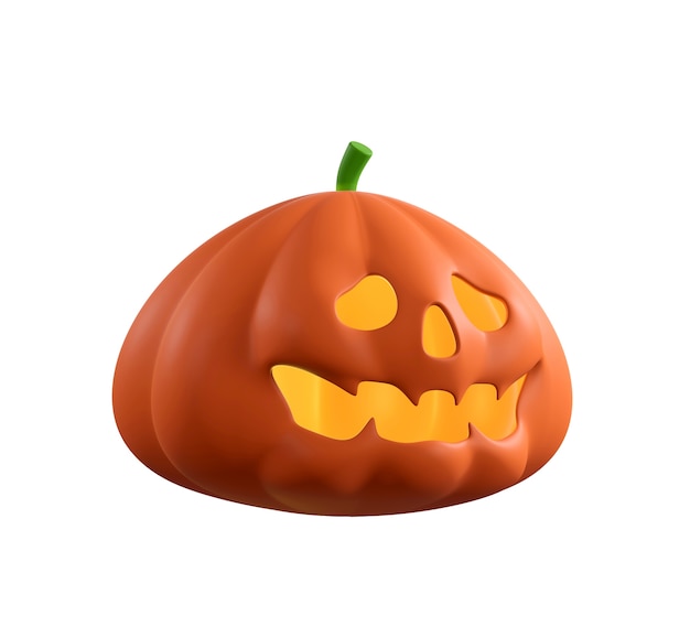 3D render of Halloween pumpkins isolated