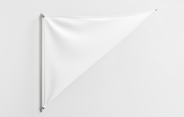 Photo a 3d render illustration of a blank boat flag and yacht flag for a design presentation