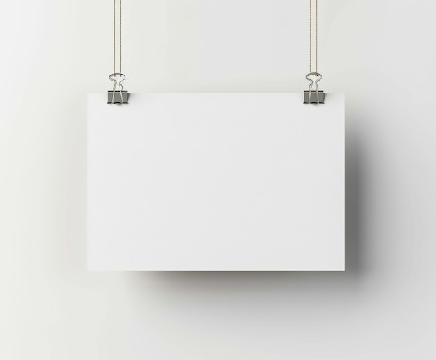 A 3D render illustration of a blank white advertising PVC shelf wobbler designed for shopping centers