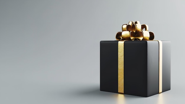 3D Render Illustration Gift Box with Gold Percentage