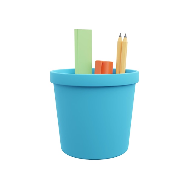 3d render illustration icon stationary jar