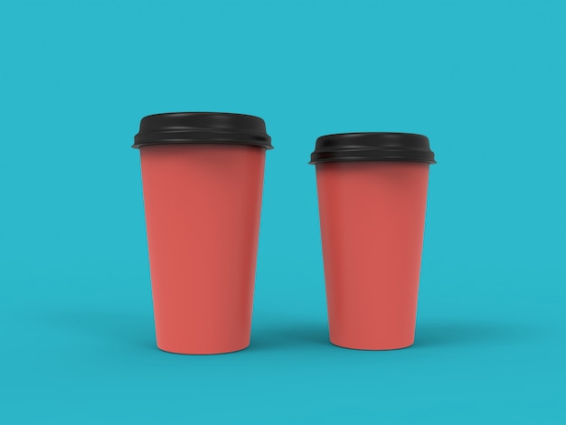 3d render illustration mockup coffee or tea  cap