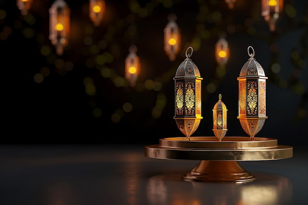 3D Render of Isolated Islamic Background