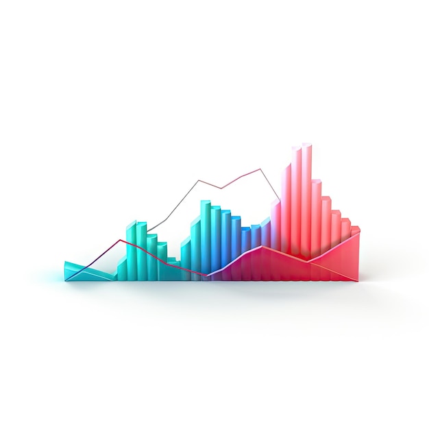 3d render of a line graph