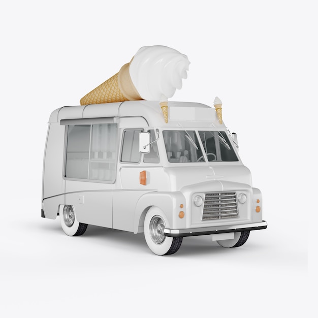 3D render machines for ice cream 