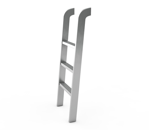 3d render of a metal staircase with thread