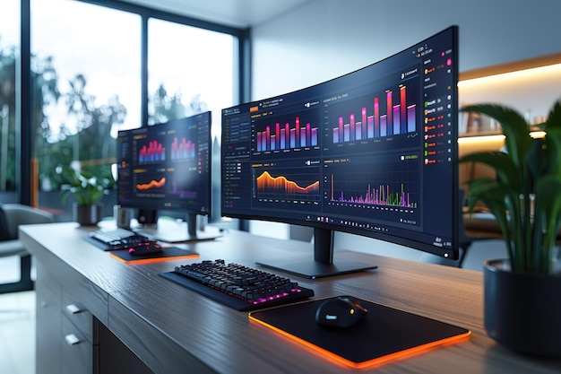 3d render of a minimal elegant control center with three monitors flat white background soft lighting ar 32 style raw stylize 750 Job ID c4e89c0259f14dc09fb7d8af7ec28d00