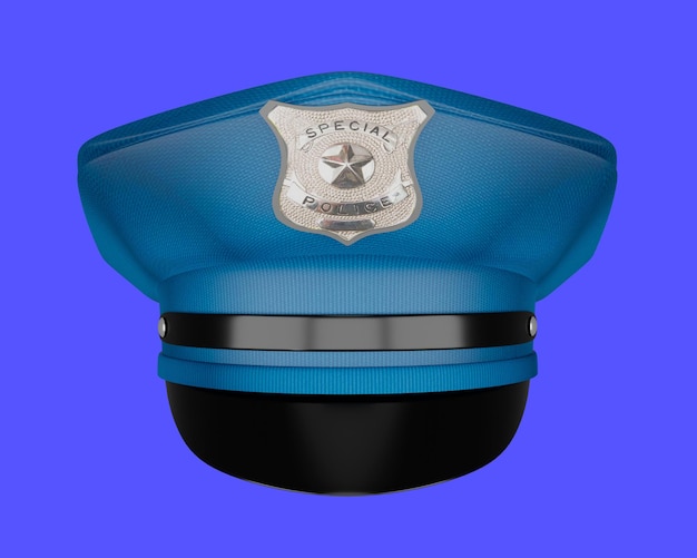 3d render of realistic police hat, police icon