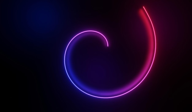 3d render of RGB neon light on darkness background. Abstract Laser lines show at night. Ultraviolet spectrum beam scene for mock up and web banner.