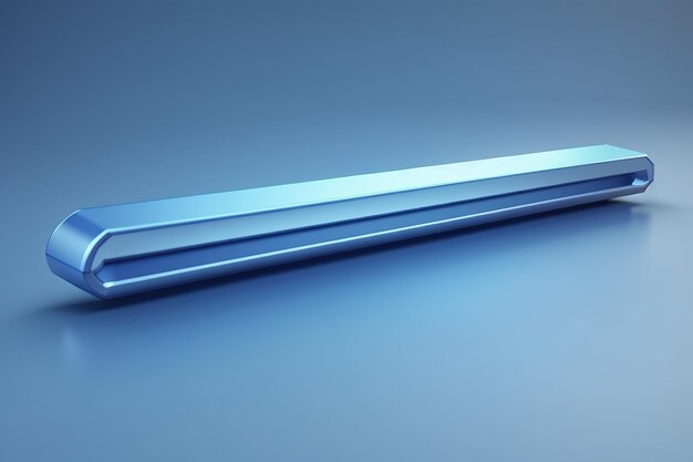 3d render of search bar isolated on blue web browser tool