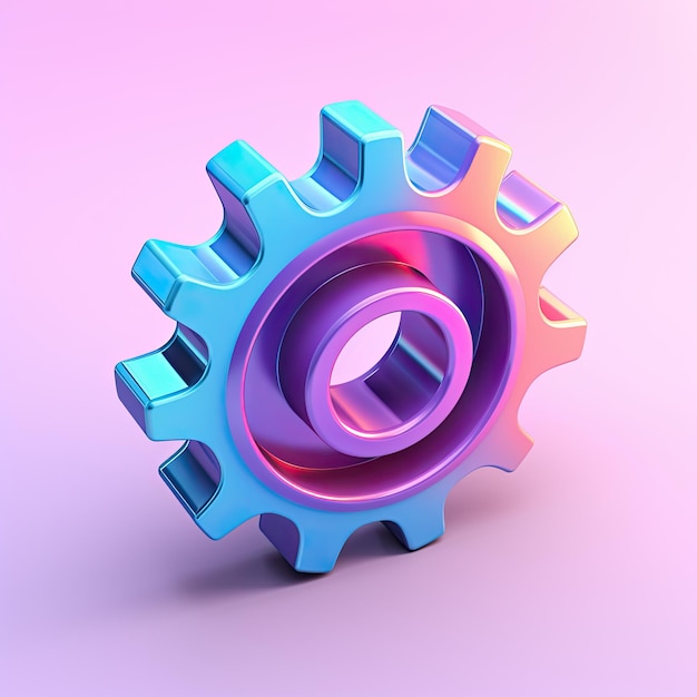 3d render of a settings gear