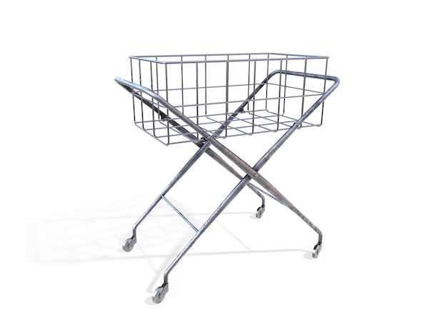 3D Render Shopping Cart Icon illustration Design