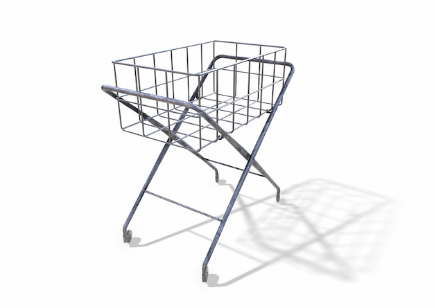 3D Render Shopping Cart Icon illustration Design