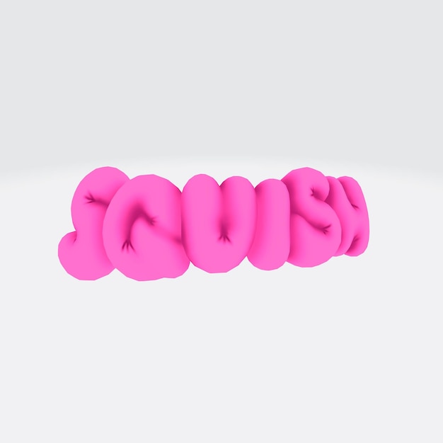 3D render SQUISA on a white background Image