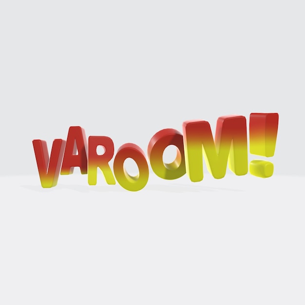 3D render VAROOM on a white background Image