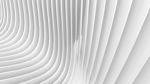 3d render white abstract curved shapes abstract background