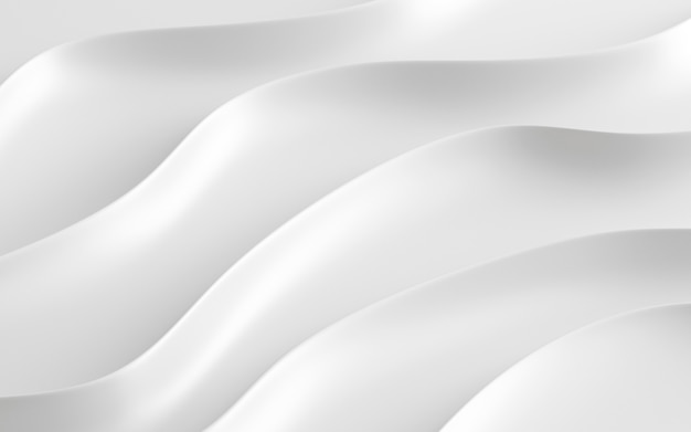 3D render of white abstract pattern.