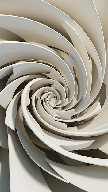 3d render of white abstract pattern