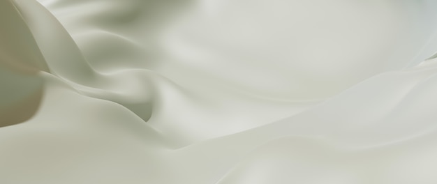 3d render of white silk. Abstract art fashion background.