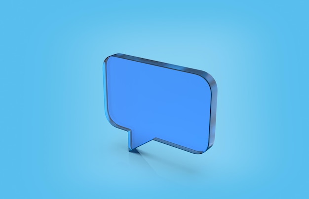 3d render with an empty speech bubble isolated on background