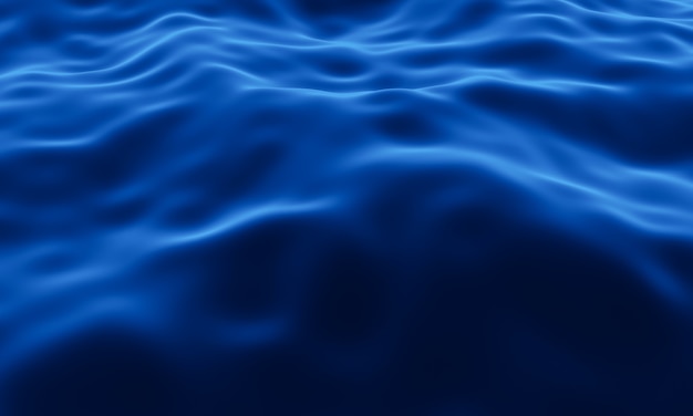 3D rendered abstract blue wave background