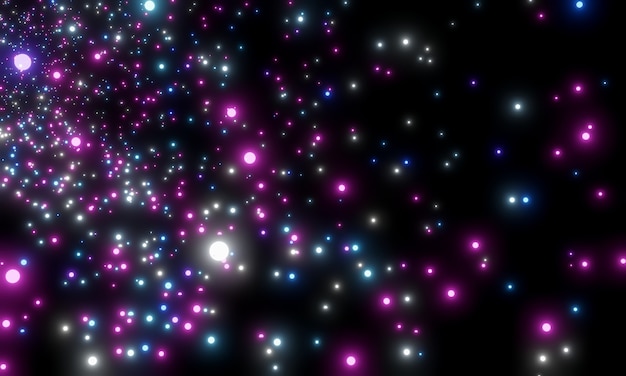 3D rendered abstract shiny particles