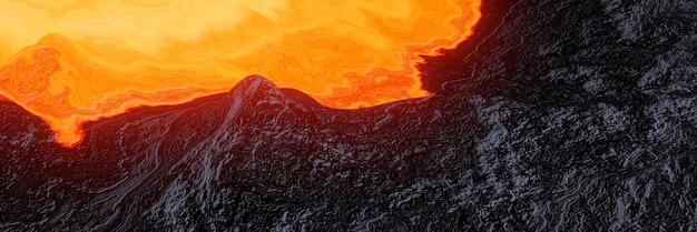 3D rendered abstract volcanic lava background