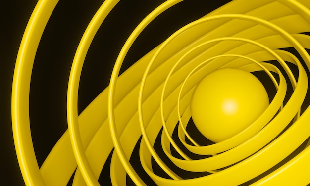 3D rendered abstract yellow background