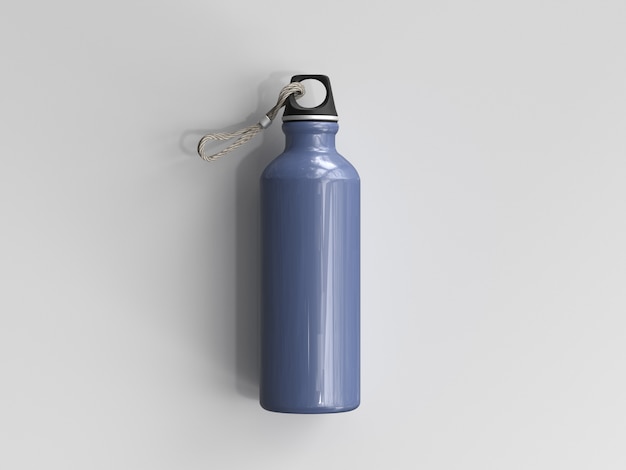 3D Rendered Aluminum Water Bottle