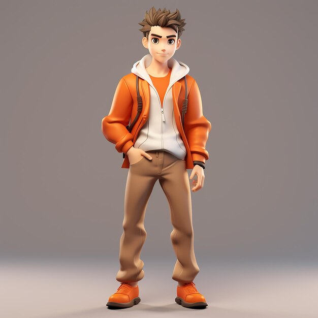 3D rendered animated stylish male character outdoor shoot