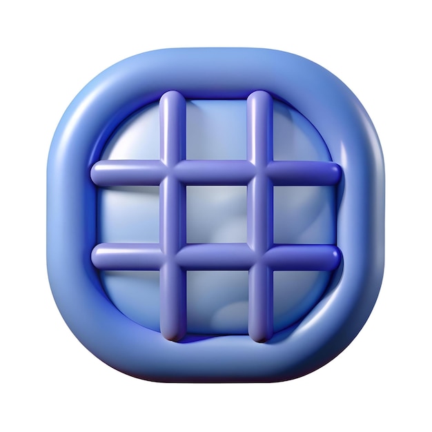 Photo 3d rendered blue hashtag icon perfect for social media branding and digital marketing