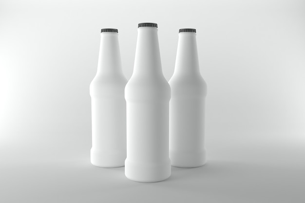 3D Rendered Bottles Mockup Template