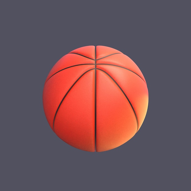 3d rendered cartoon basketball object