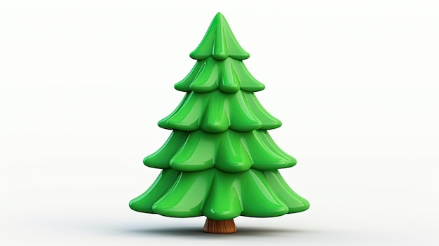 3d rendered christmas tree isolated on white background