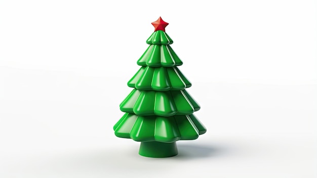 3d rendered christmas tree isolated on white background